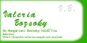 valeria bozsoky business card